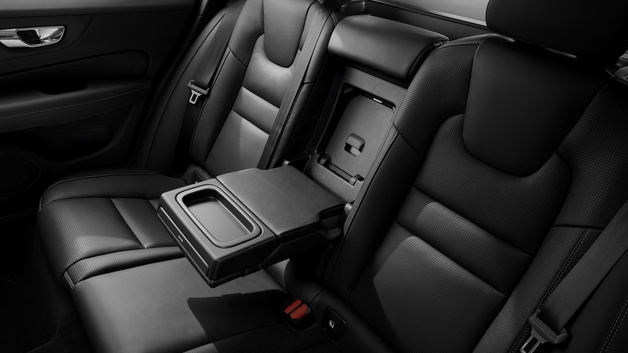interior shot of the backseat of the Volvo V60 wagon