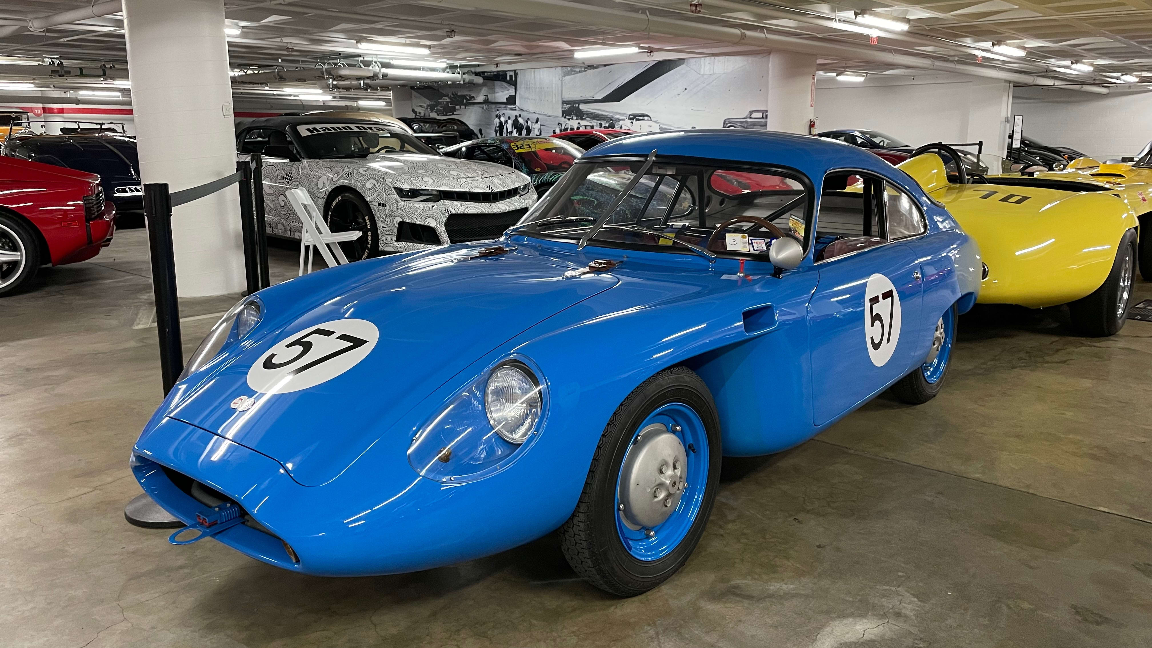 petersen museum new vehicle 1959 Deutsch-Bonnet HBR5 Coupé blue car museum