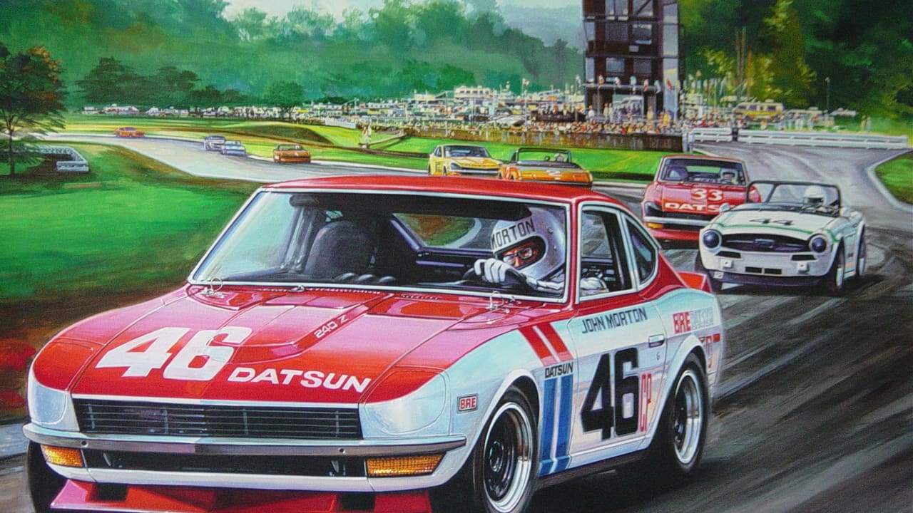 artist Hector Cademartori's rendering of the Nissan 300ZX in full racing apparel