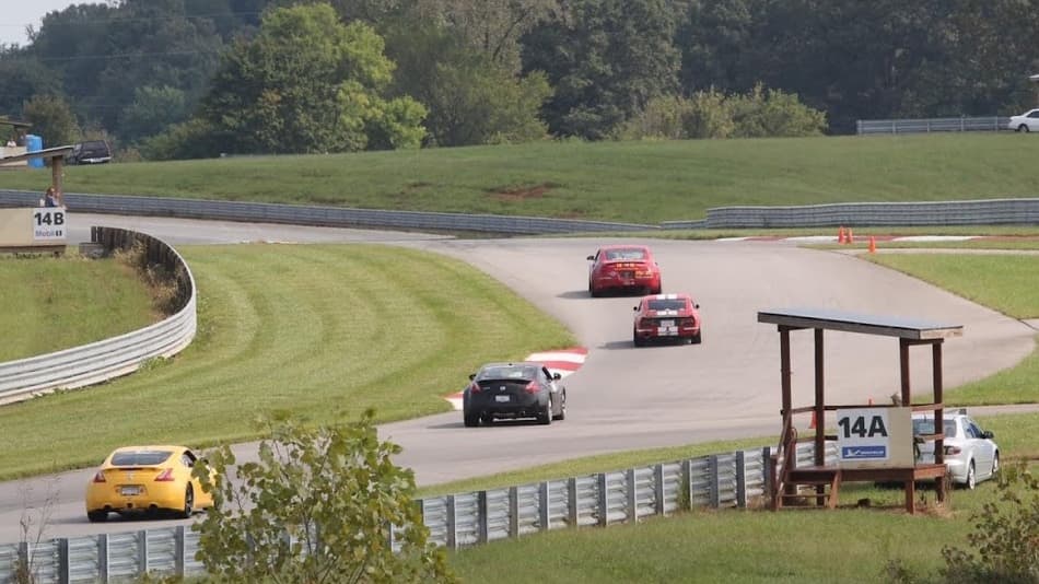 Beautiful shot of the Track Day participants at the Corvette Museum Motorsports Park.