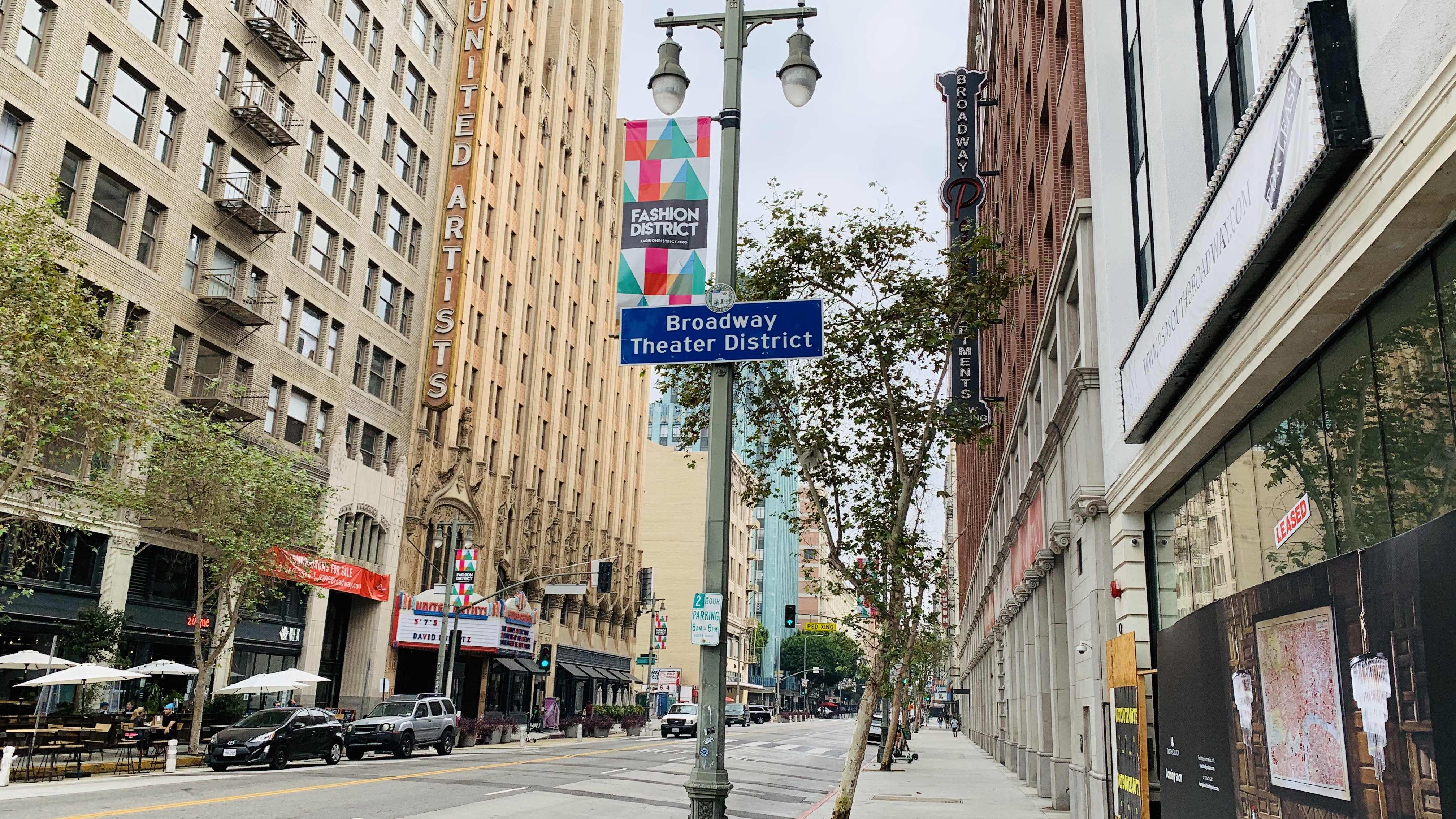 photo of South Broadway in the Theater District of Los Angeles.