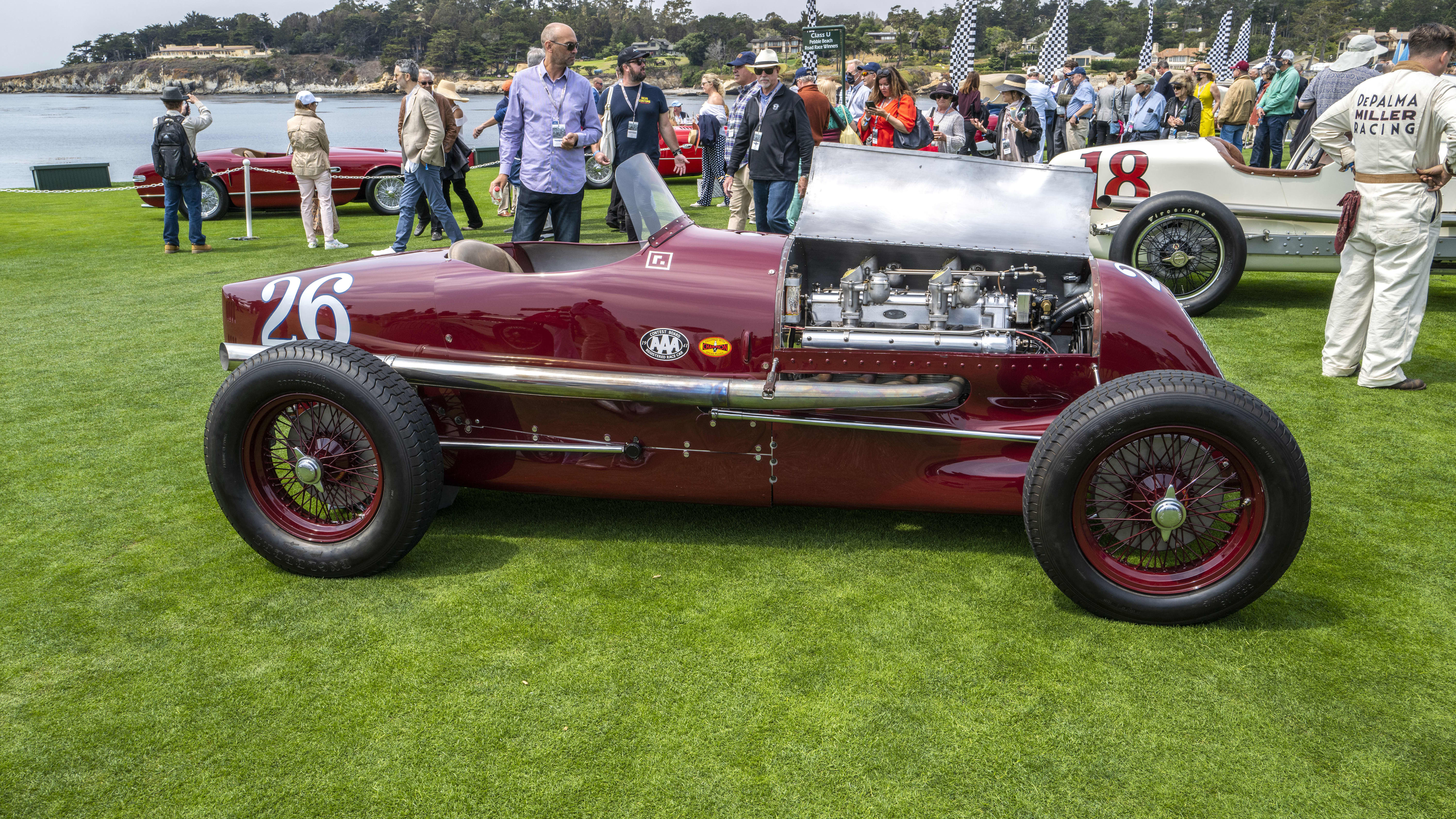 Image of classic car at the 2021 Pebble Beach Concours dElegance.