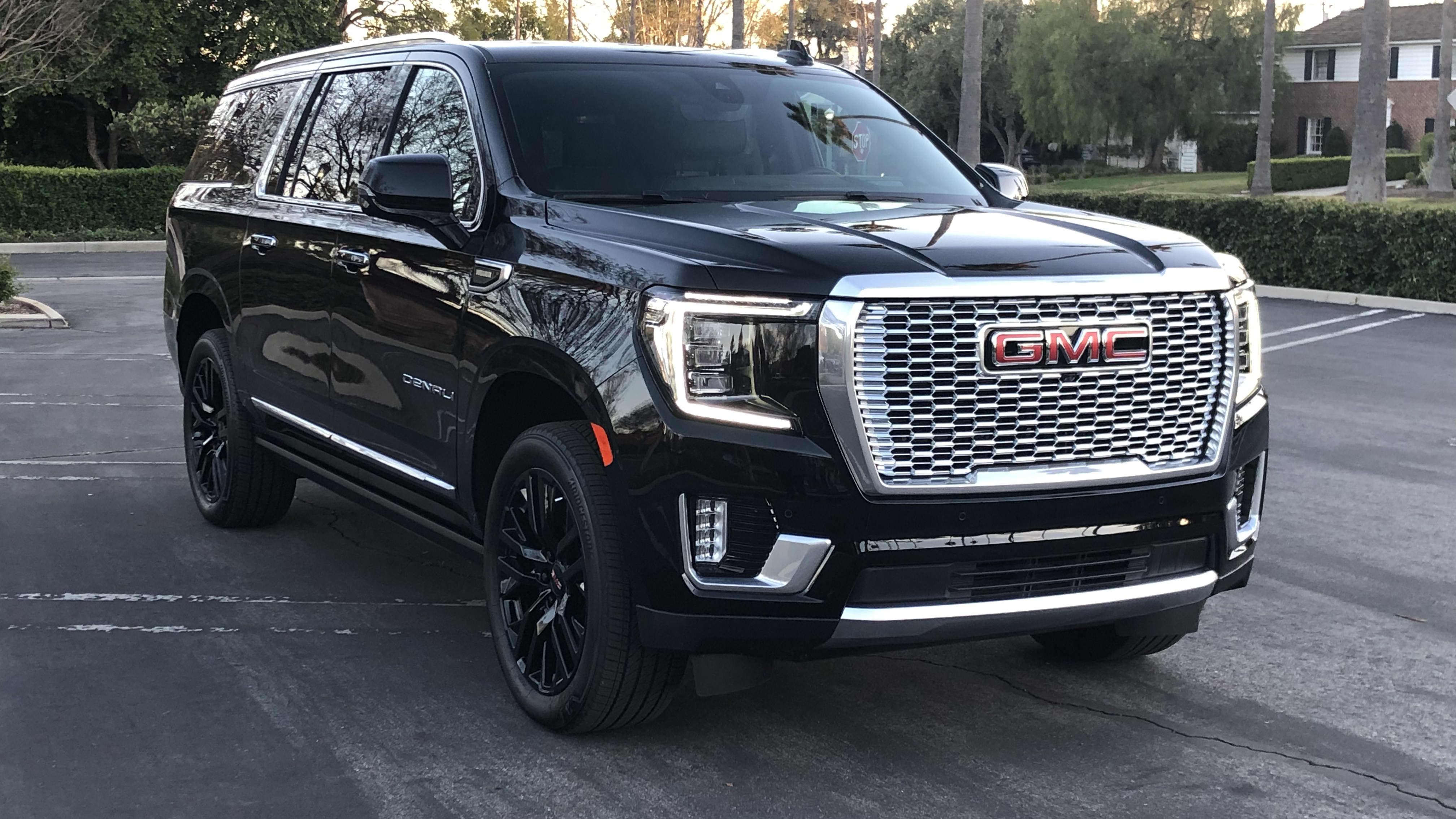 front and right side exterior of the 2022 GMC Yukon XL Denali