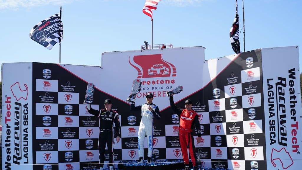 photo from the season-ending IndyCar race at WeatherTech Raceway Laguna Seca