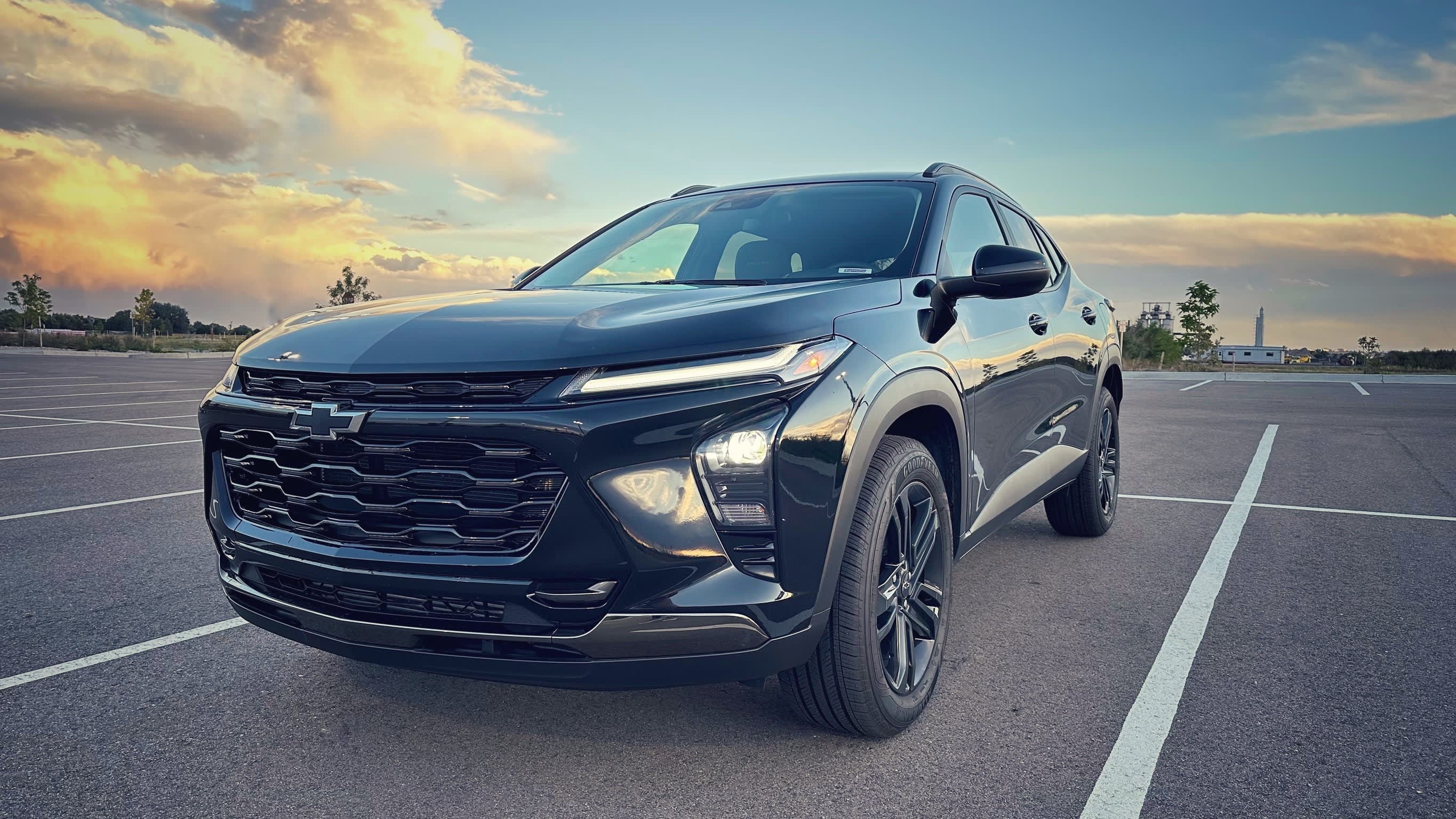 exterior of a black 2024 Chevrolet Trax Activ