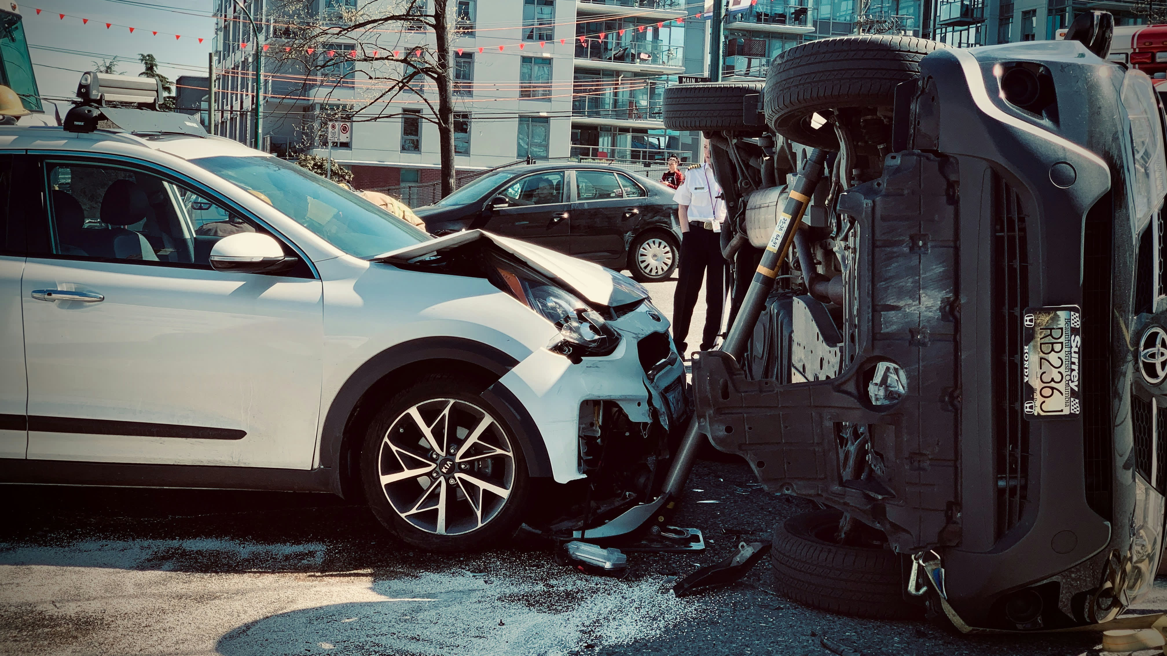 image of two cars that have crashed