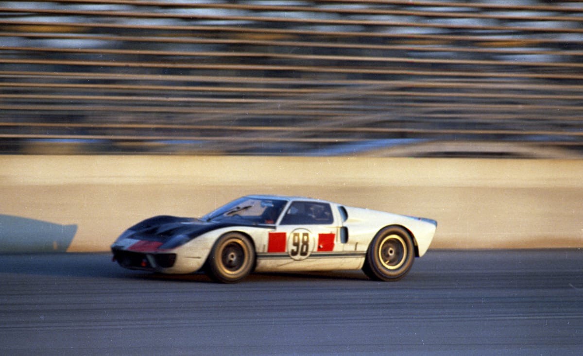The #98 Ford GT40 driven by Ken Miles to win the 1966 24 Hours of Daytona.