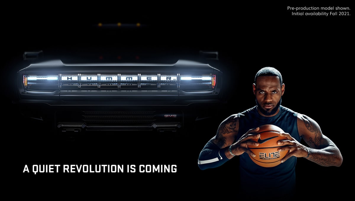 GMC Hummer EV with LeBron James