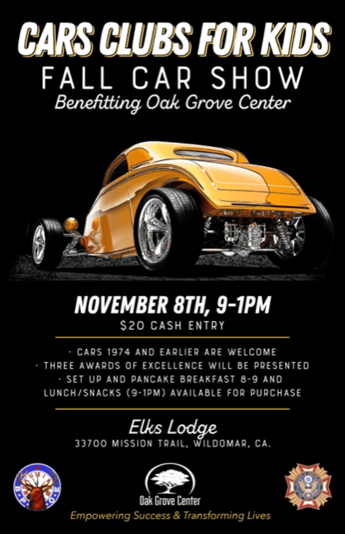 Car Clubs for Kids Fall Car Show