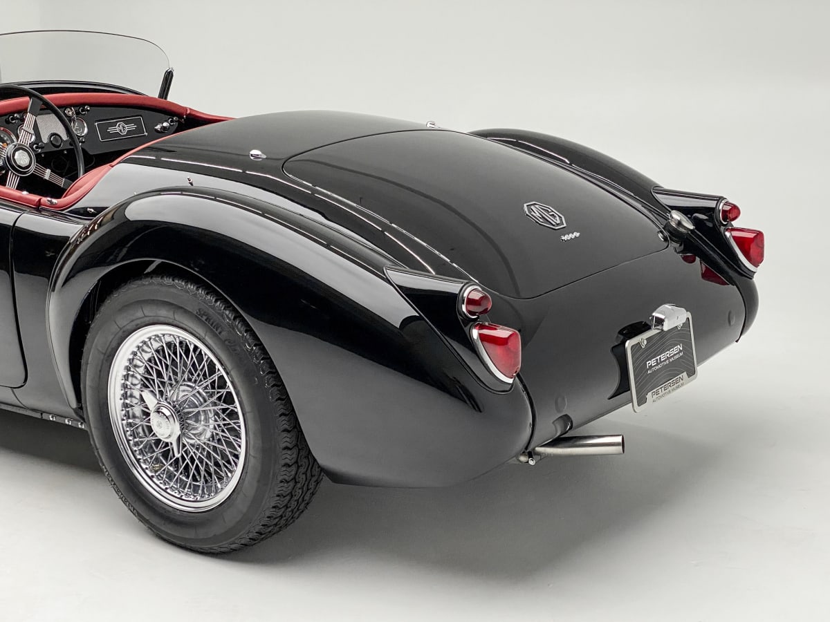 The fully restored 1961 MGA Outlaw will be auctioned by the Petersen Museum on September 26th, 2020.