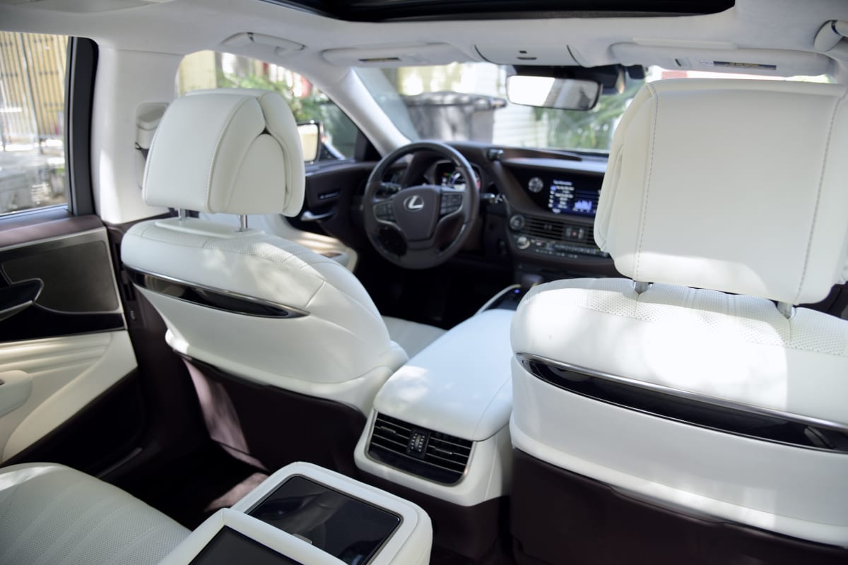 There's plenty of room in the backseat of the Lexus LS 500 4-Door Sedan.