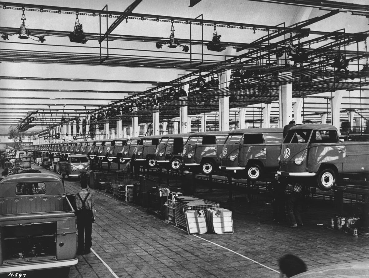 Beetle production at Wolfsburg.