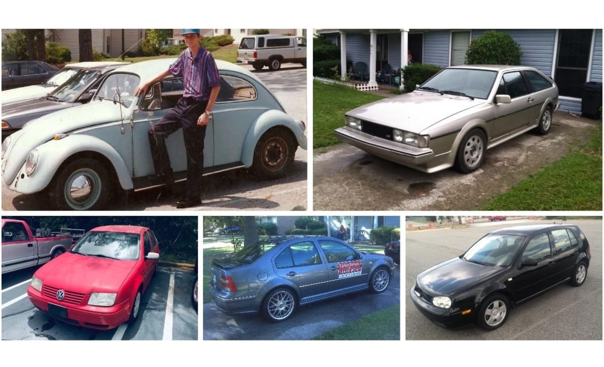 A few Volkswagens that have been owned by Taylor Bryant, VW afficionado.