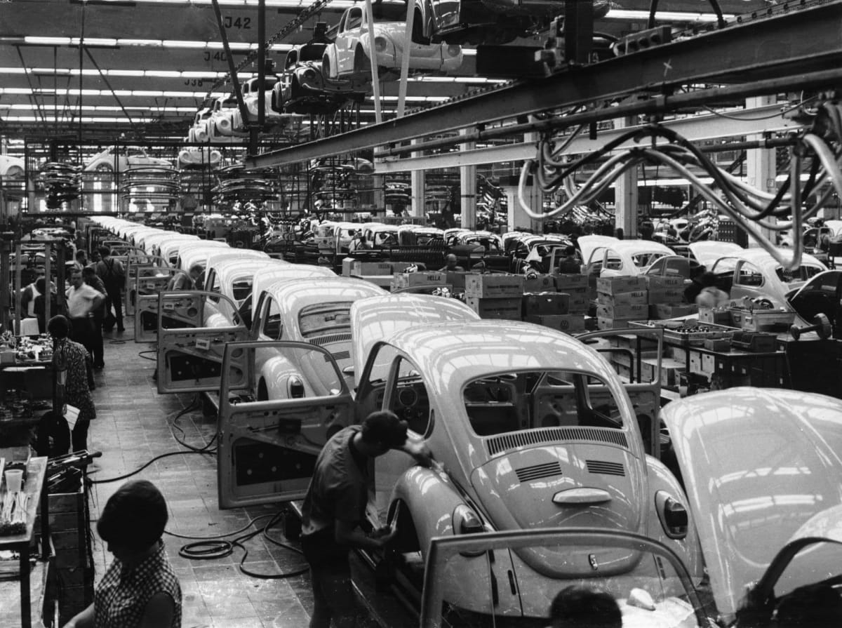 Beetle production at Wolfsburg.