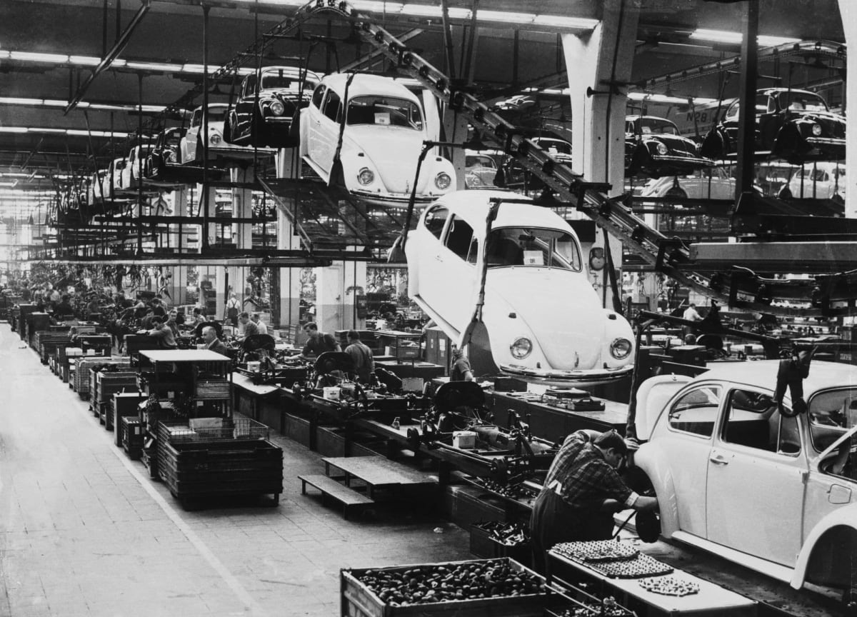 Beetle production at Wolfsburg.