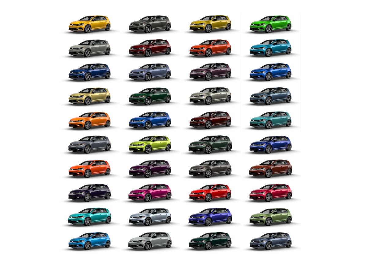 The full color option list for the Volkswagen Spektrum Program