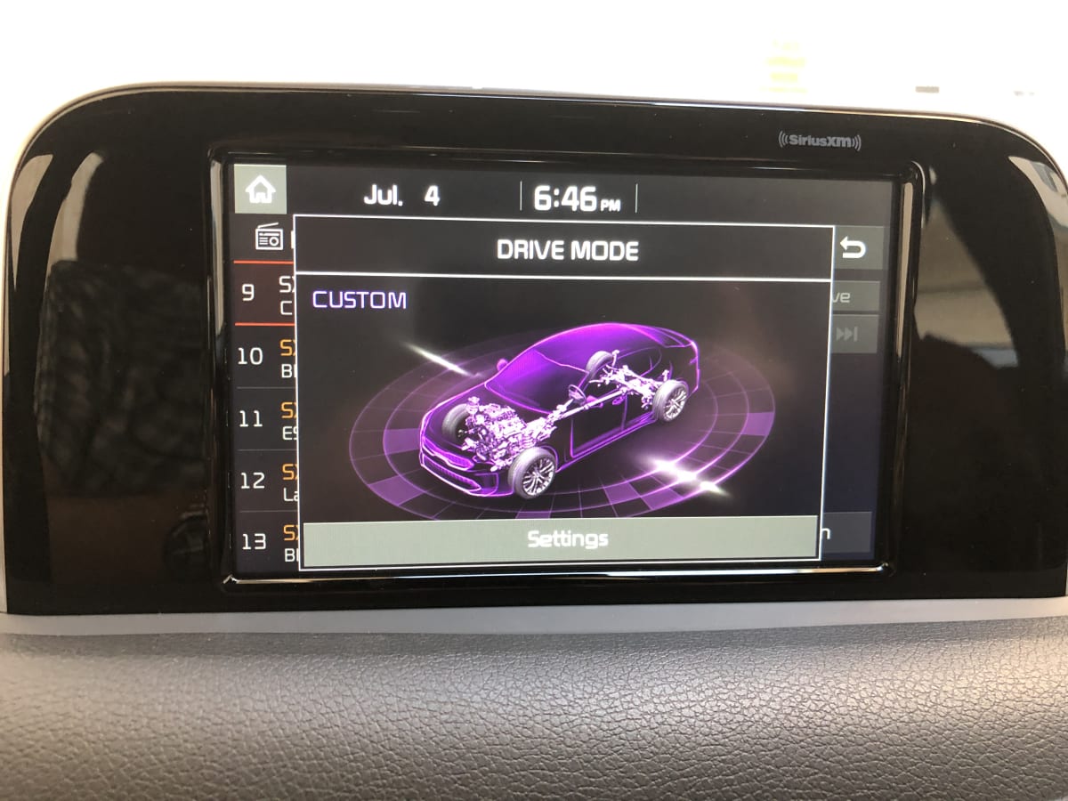 Here's the radio showing the drive modes.