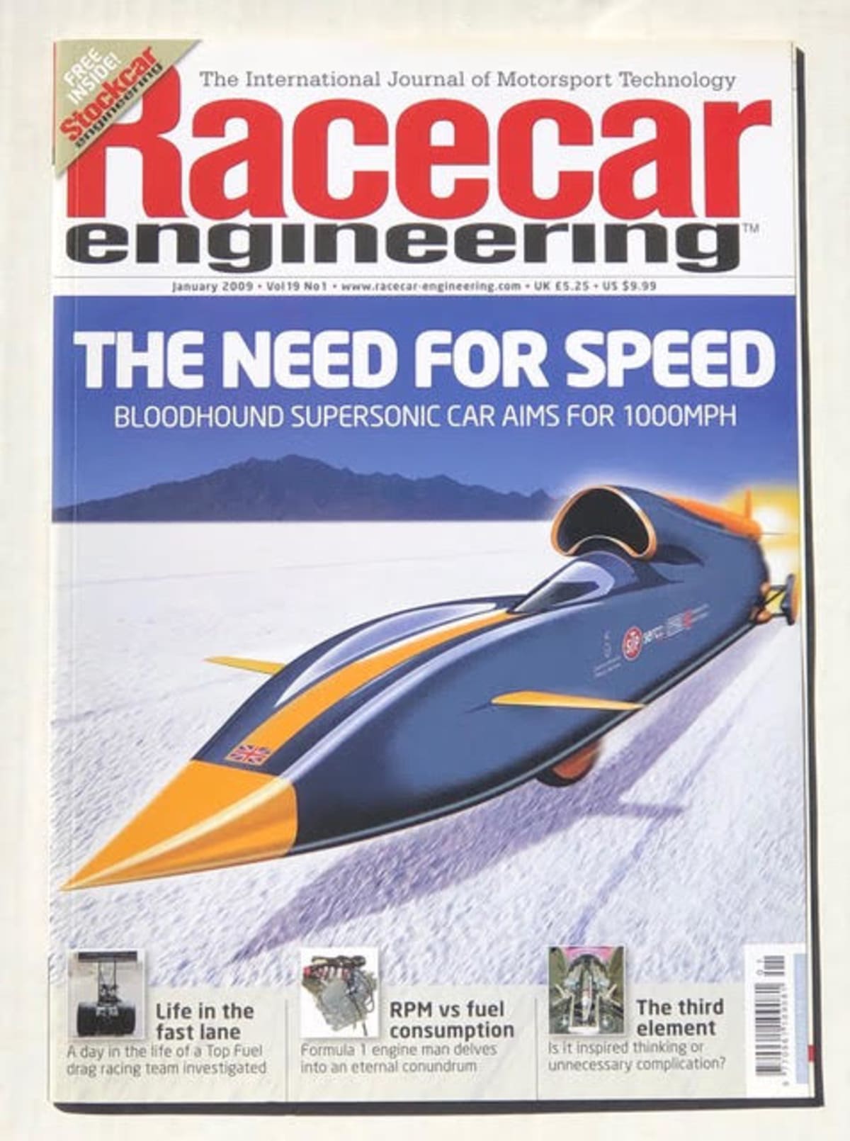 The Bloodhound in 2009 graces the cover of this magazine, covering its quest for 1,000 mph.