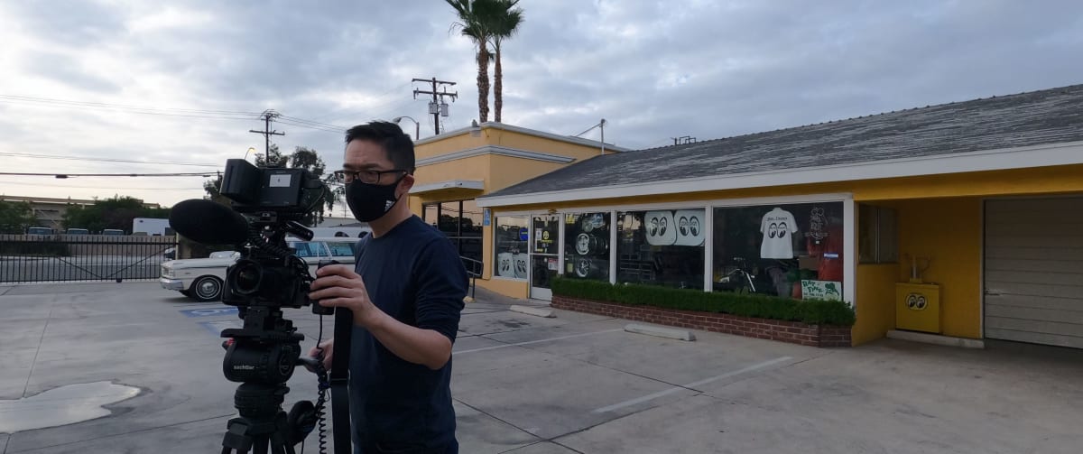 Humanist Films Ming Lai working the camera