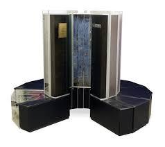 The very distinctive design of the Cray-1. At a cost of $8.8 million the first one was installed at Los Alamos National Laboratory in 1976. It was capable of 160 million floating-point operations per second (160 megaflops) and an 8 MP (1 million word) main memory.