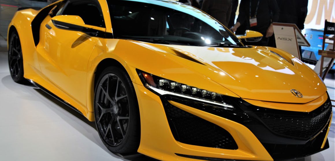 Acura NSX in bright yellow