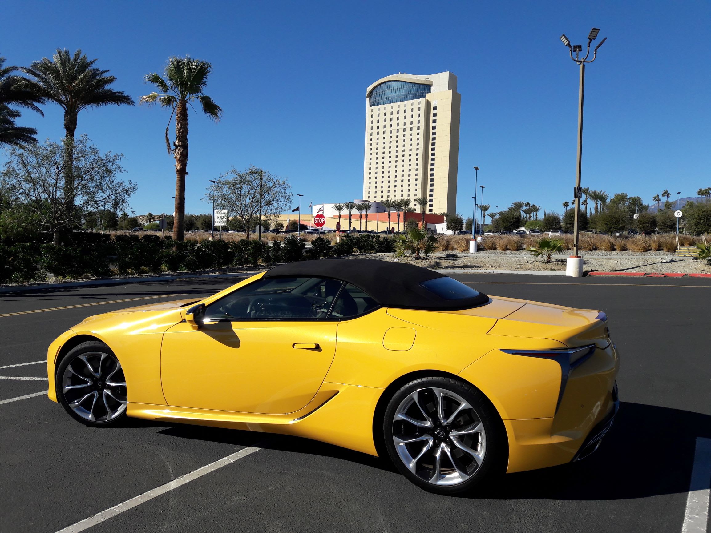 My LC500 was a stunning ray of yellow, which looked great against the blue skies of Palm Springs.