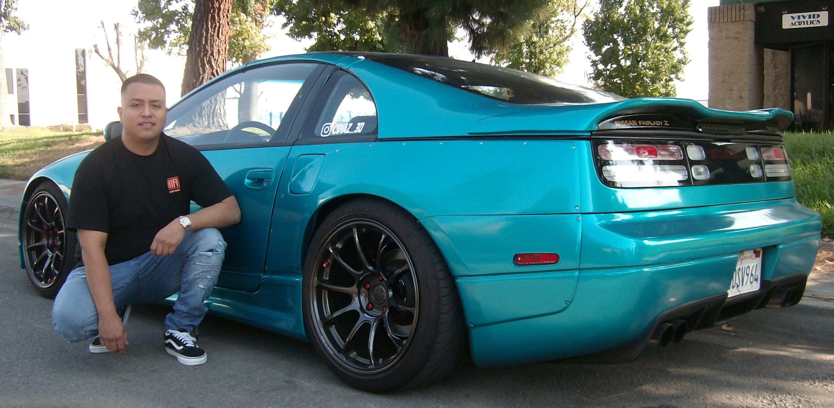 César next to his very custom 300ZX-V8. He also bought a Honda S2000 and supercharged it, but that’s another story…