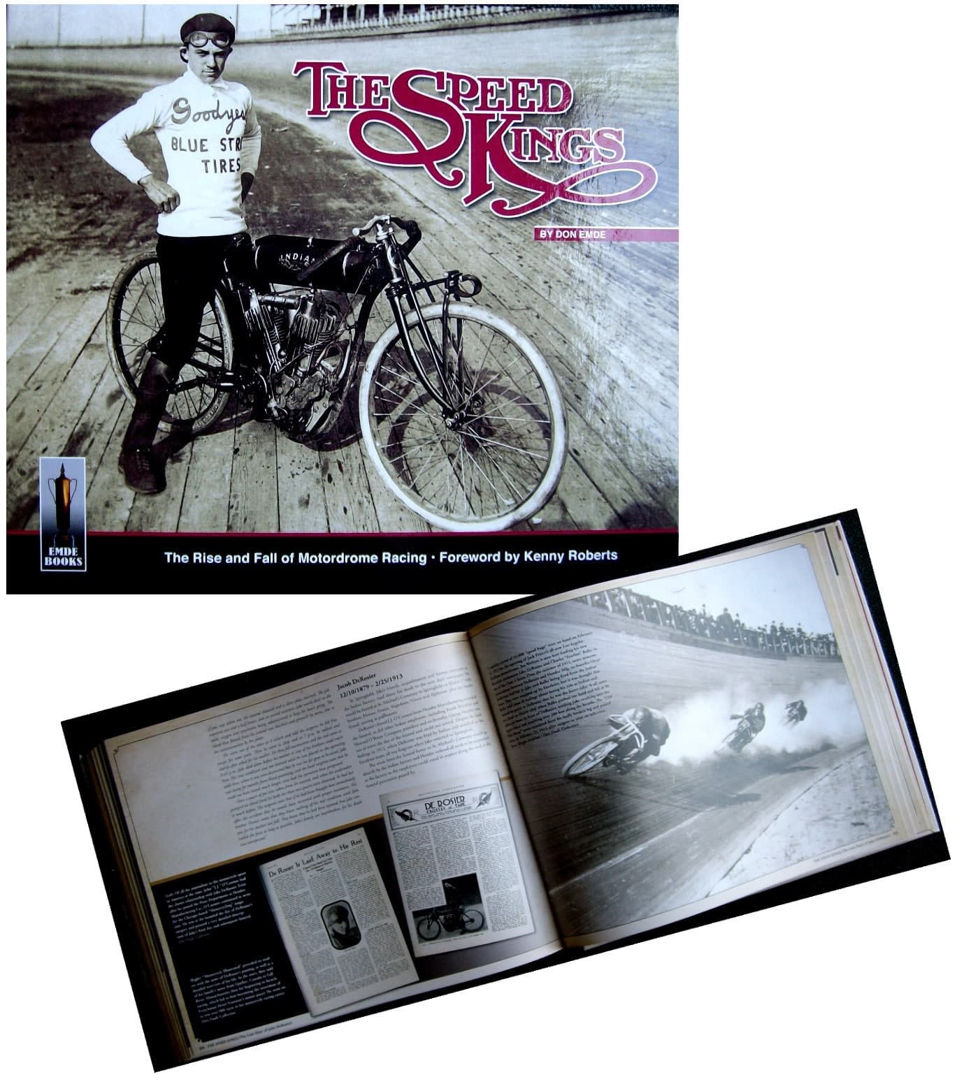 A publishing jewel, Don Emde’s book covers the beginnings of the sport, specifically Motordrome racing.