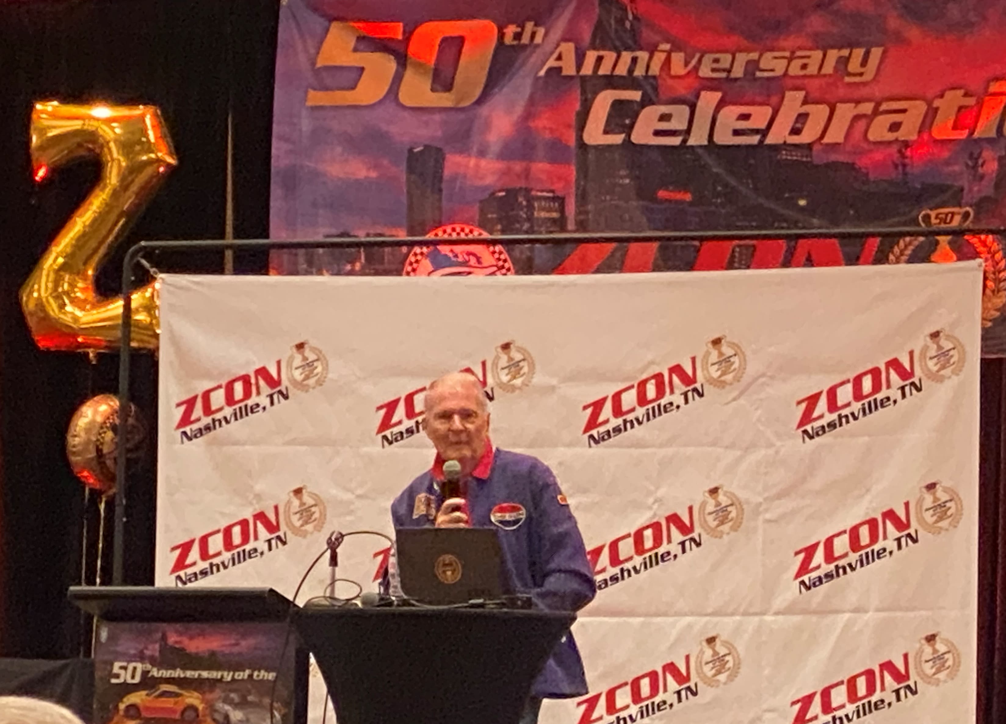 Mr. Peter Brock (wearing trademark Datsun jacket) gave a tech talk.”I spoke for 1 ½ hours” told in an email to LACar.com. Always engaging, we’re sure he could’ve continued until the next ZCon…