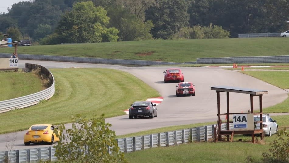 Action at the track. The Corvette Museum in Bowling Green, Kentucky is a splendid scenario for a track day.