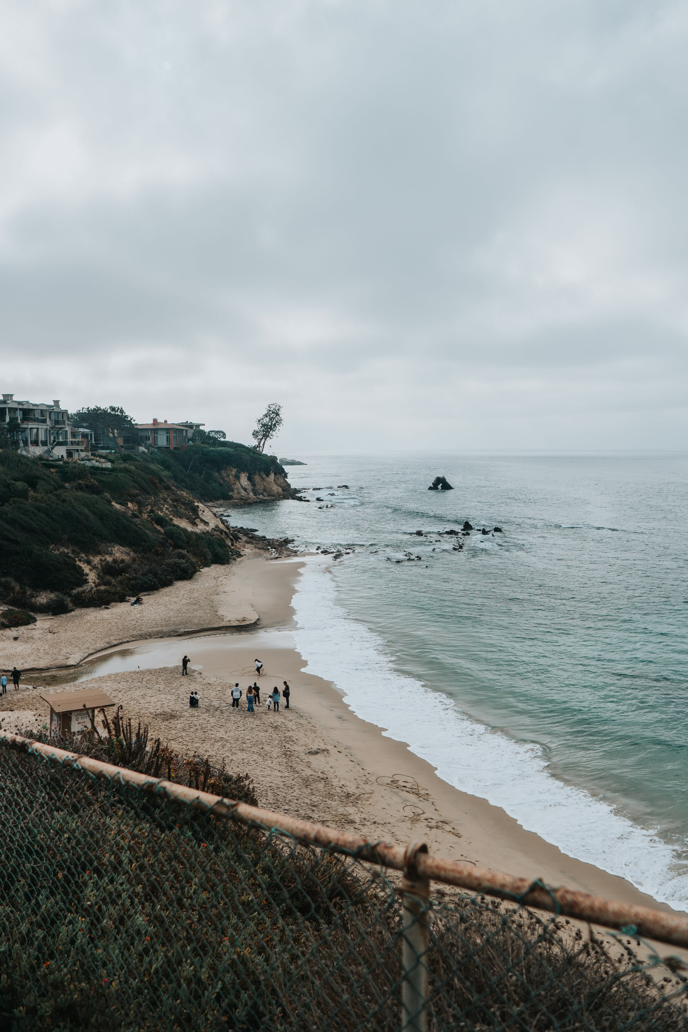 Little Corona Beach, a family-friendly and really kid-friendly beach in Southern California, in Newport Beach.