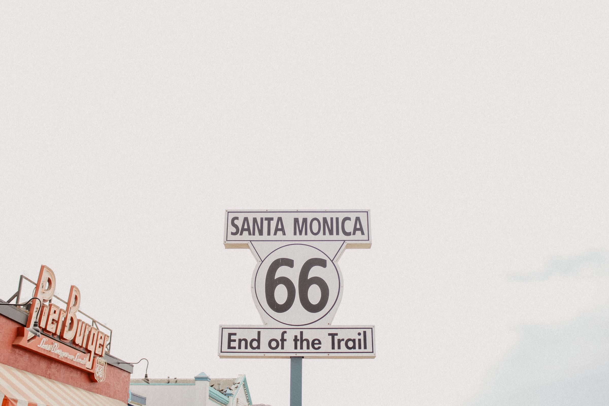 The iconic sign that signifies you've reached the end of the Mother Road. Photo by Madeline Ragsdale. car attractions in los angeles.
