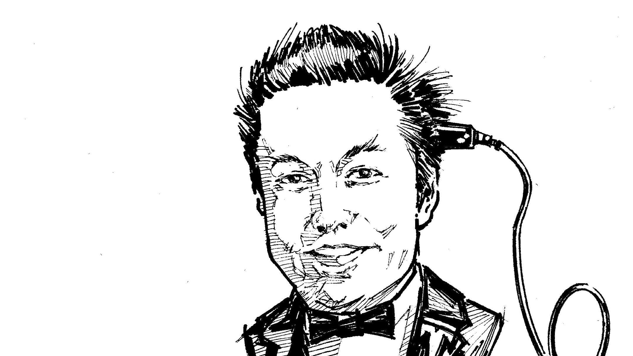 Hector Cademartoris artwork featuring Elon Musk