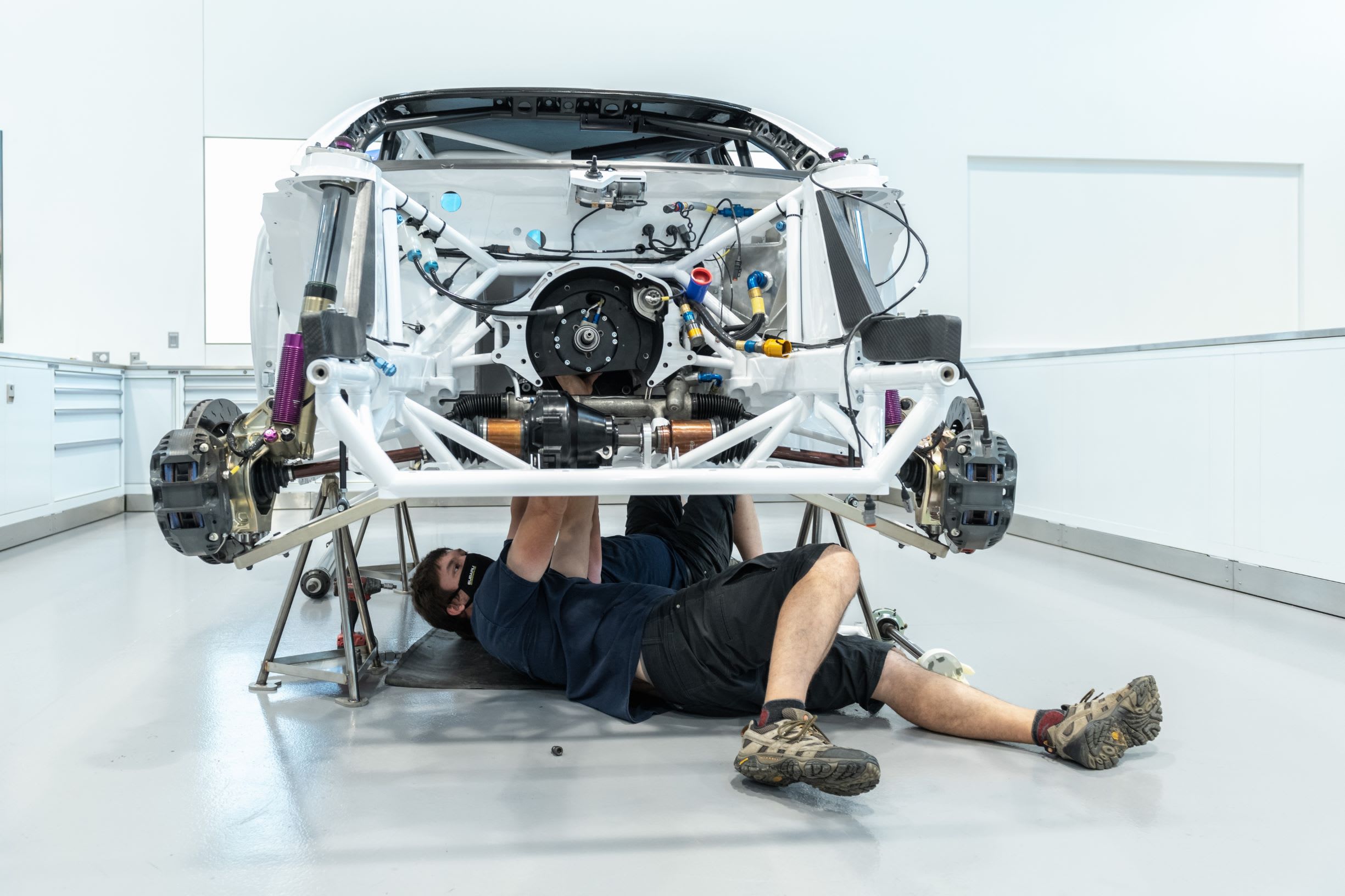 working on the gymkhana car