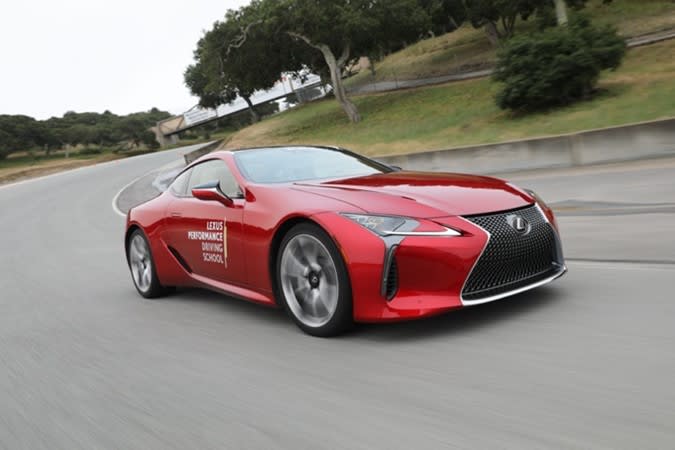 red-lexus-racing-during-lexus-performance-driving-school