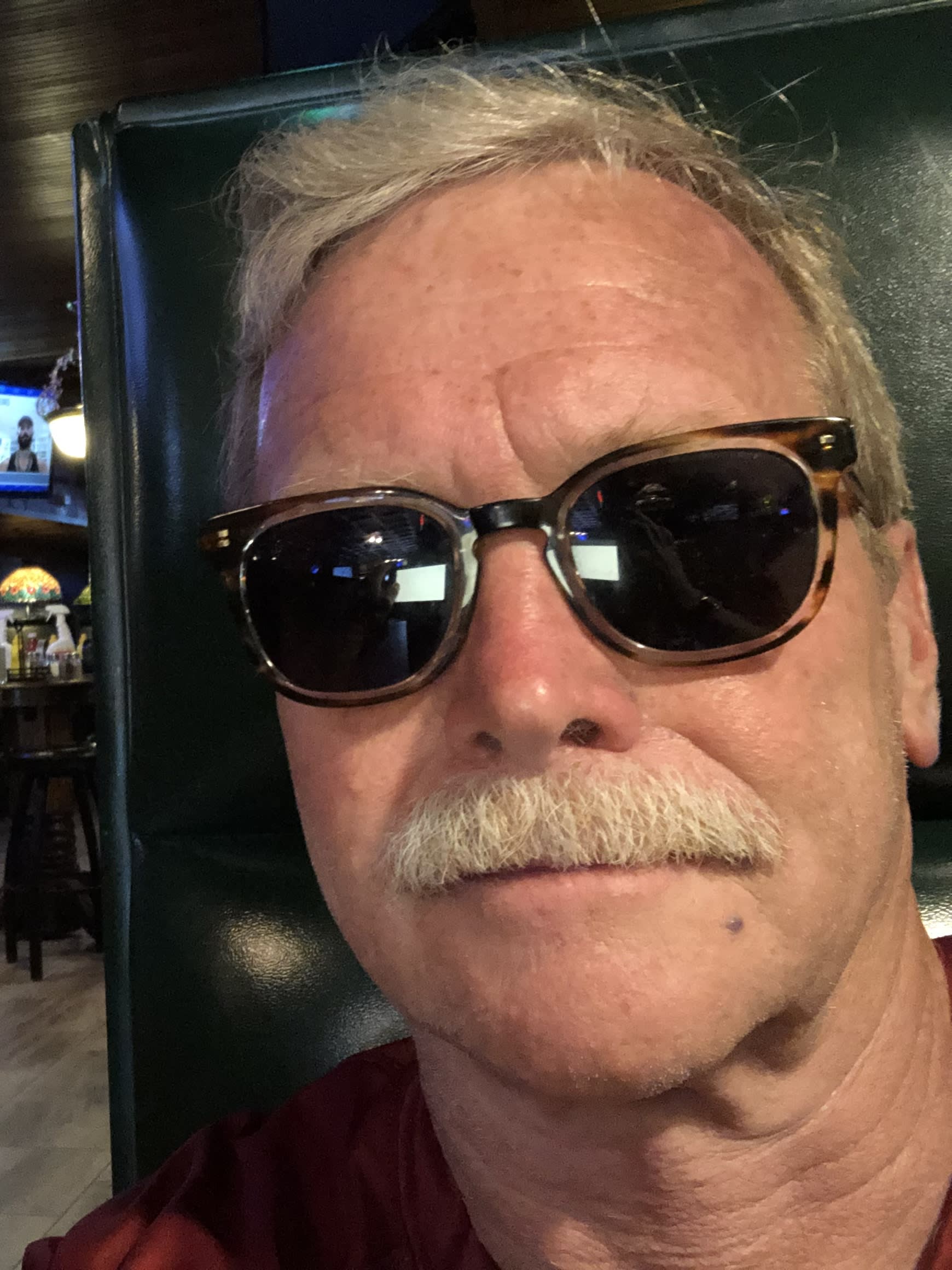 the author, Chris Erskine, at a favorite watering hole.