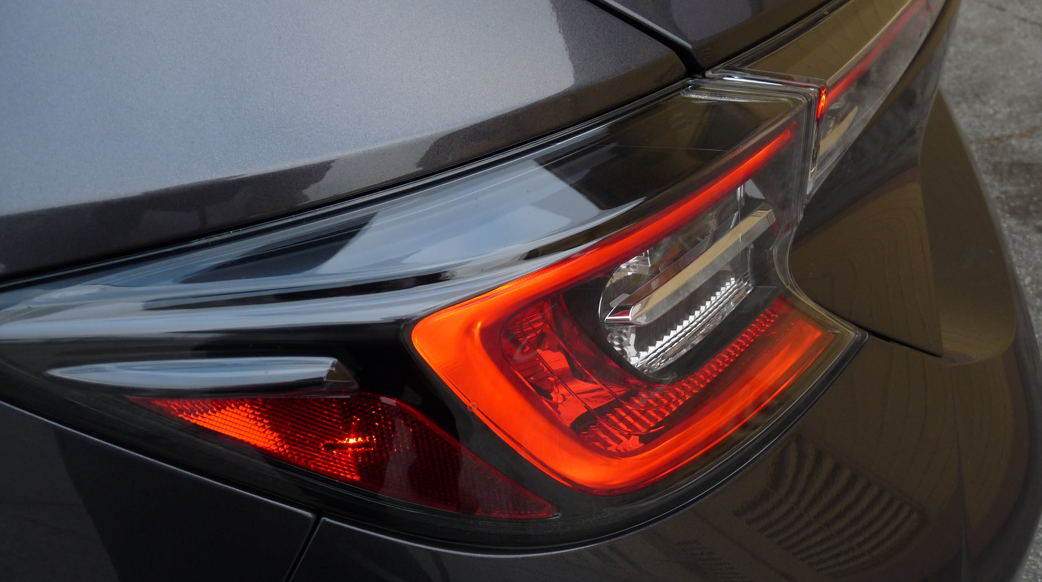 close-up of the left taillight on the 2021 Toyota Carolla Hatchback
