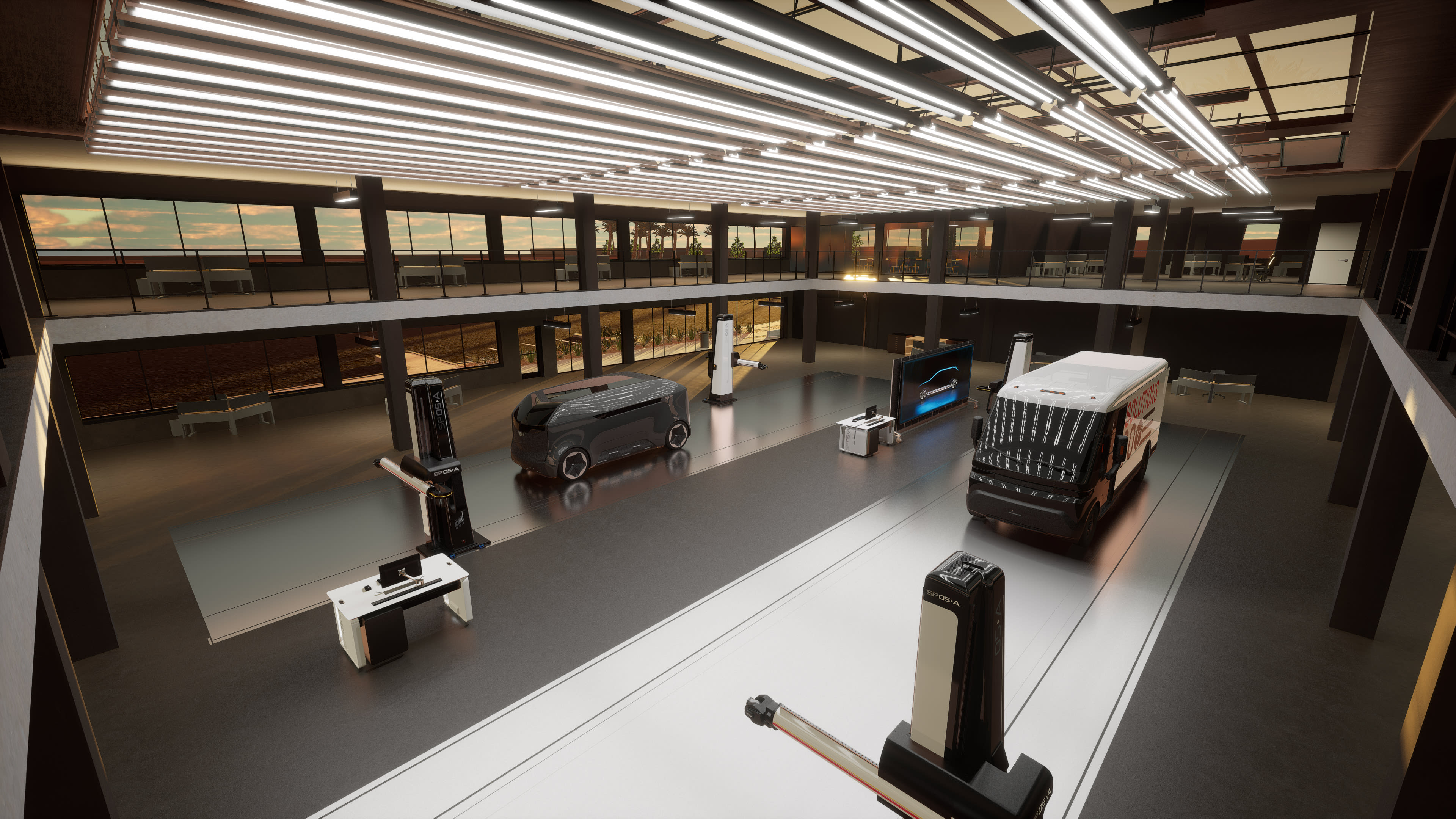 a rendering of the proposed General Motors Advanced Design Center Interior