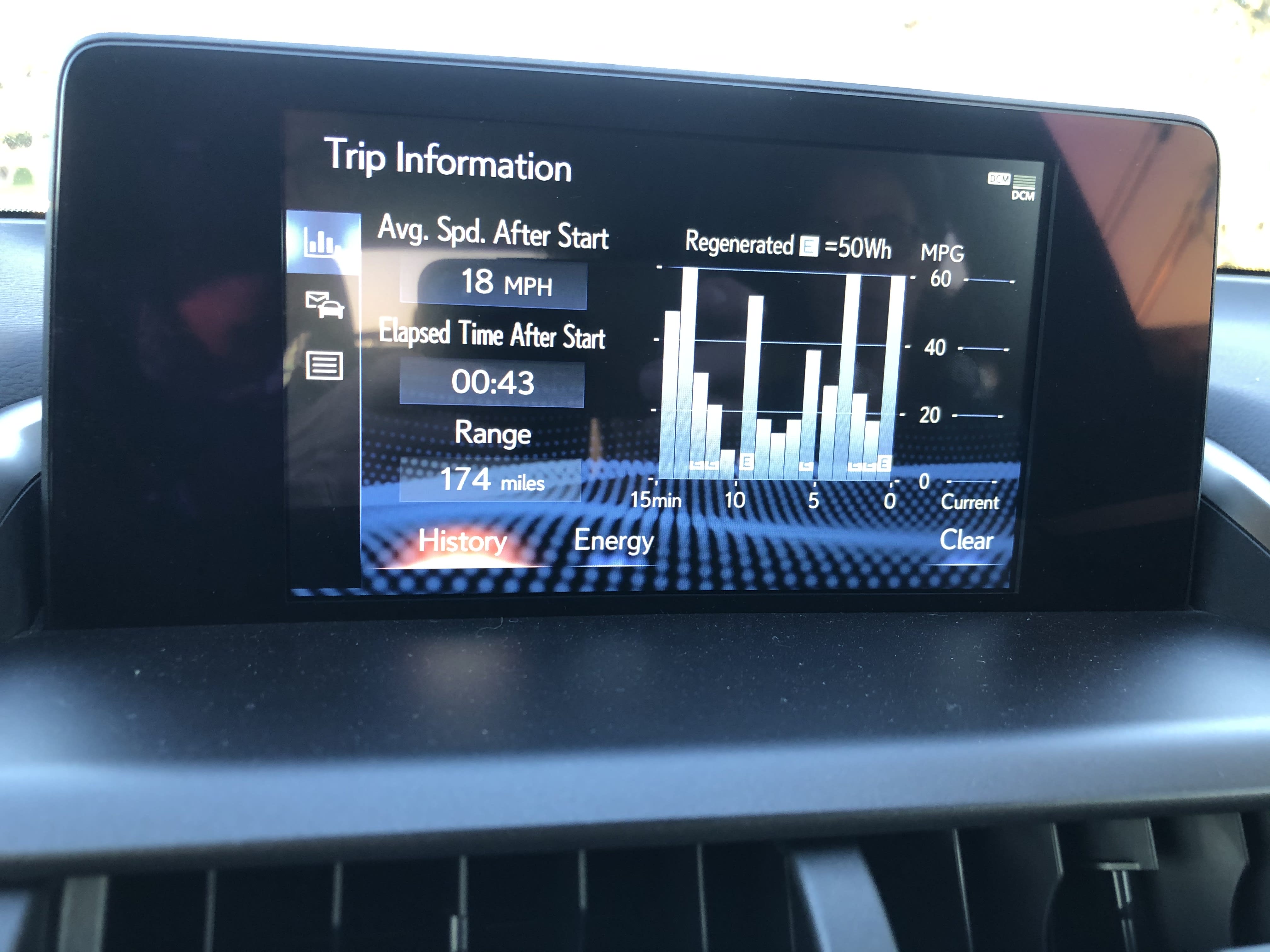 Interior image of the Lexus NX300h media system