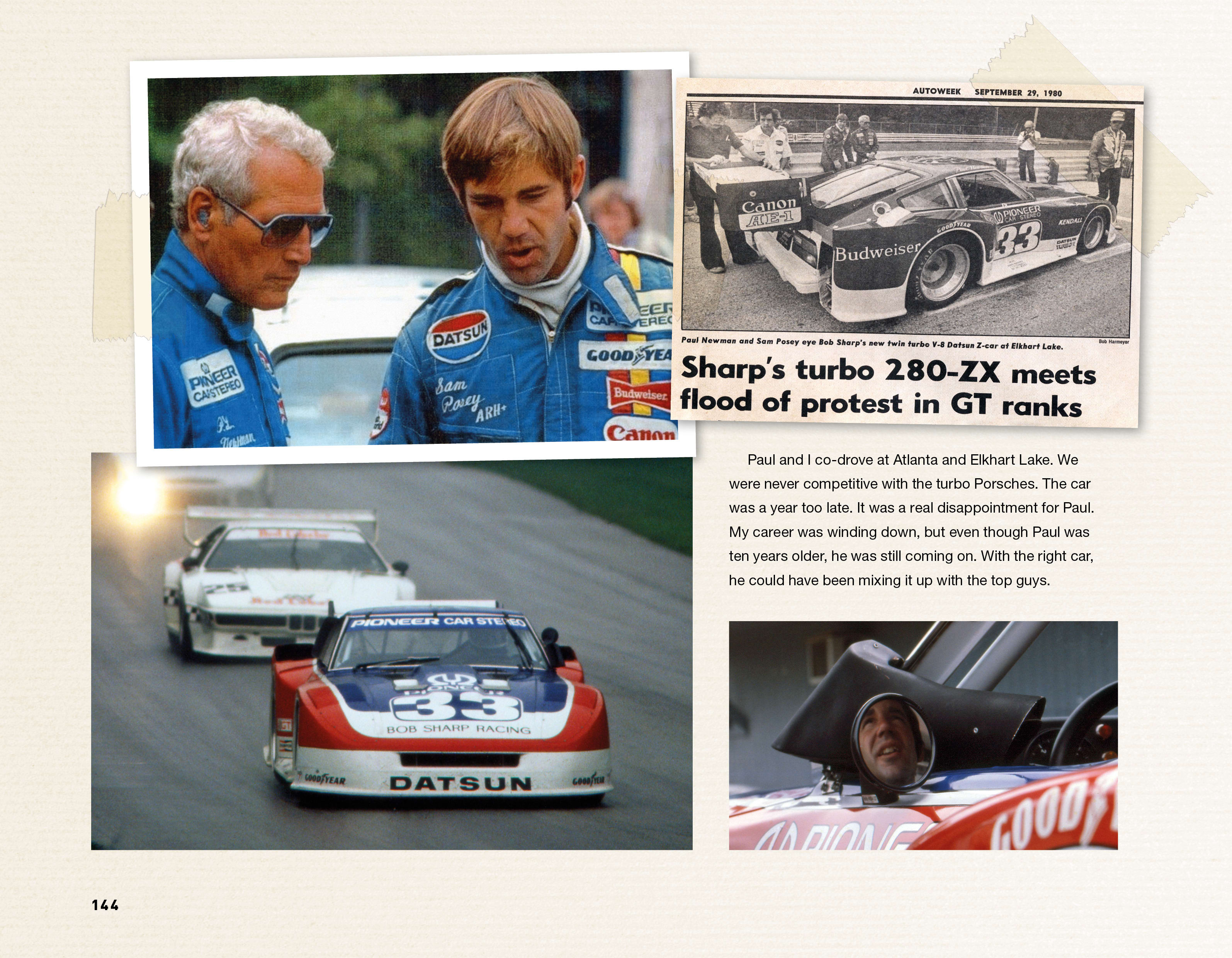 page 144 in Sam Posey's book "Sam's Scrapbook - My Motorsports Memories"