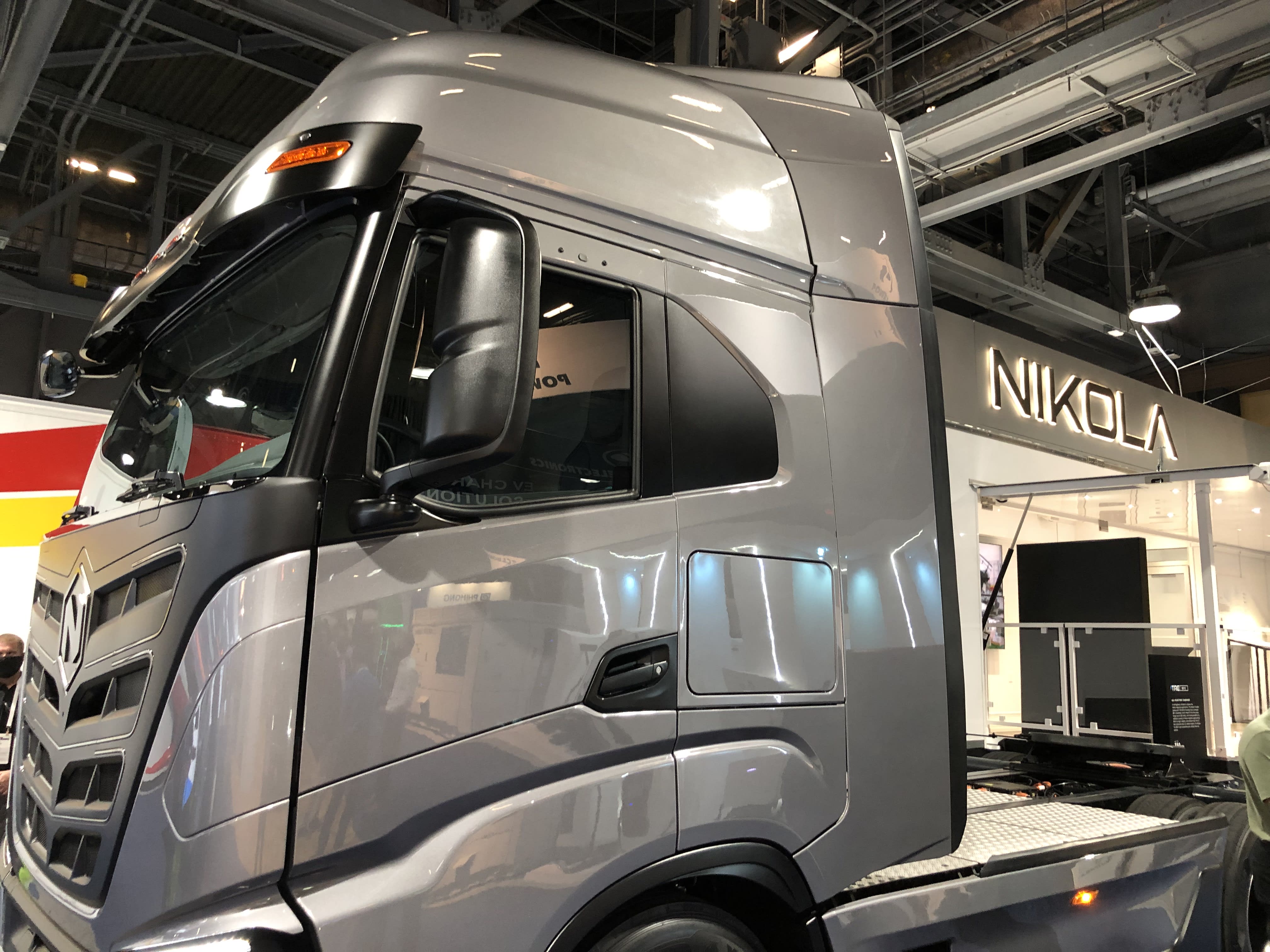 a large Nikola truck, gray