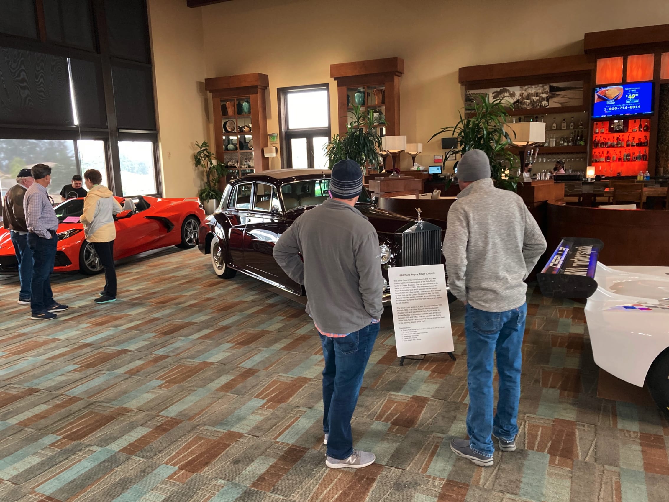 classic cars on display inside at Automotive Classic at Monarch Dunes
