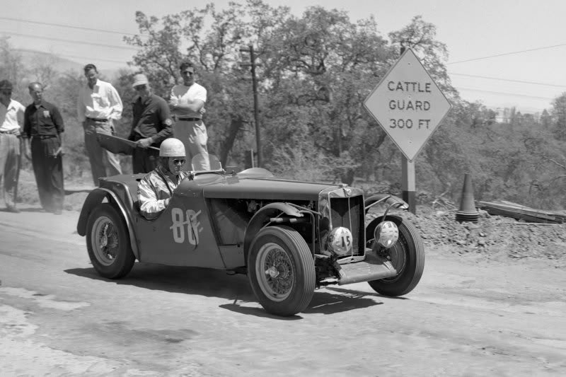 classic car racing - black and white image