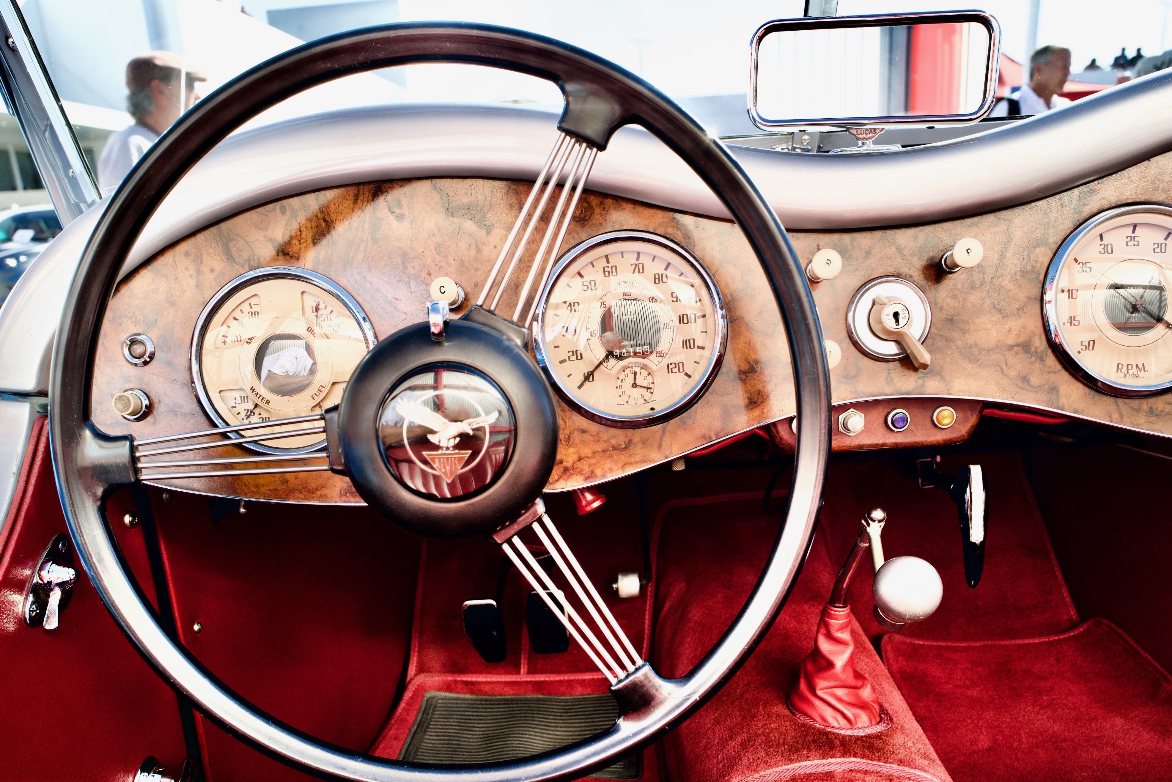interior of a classic automobile