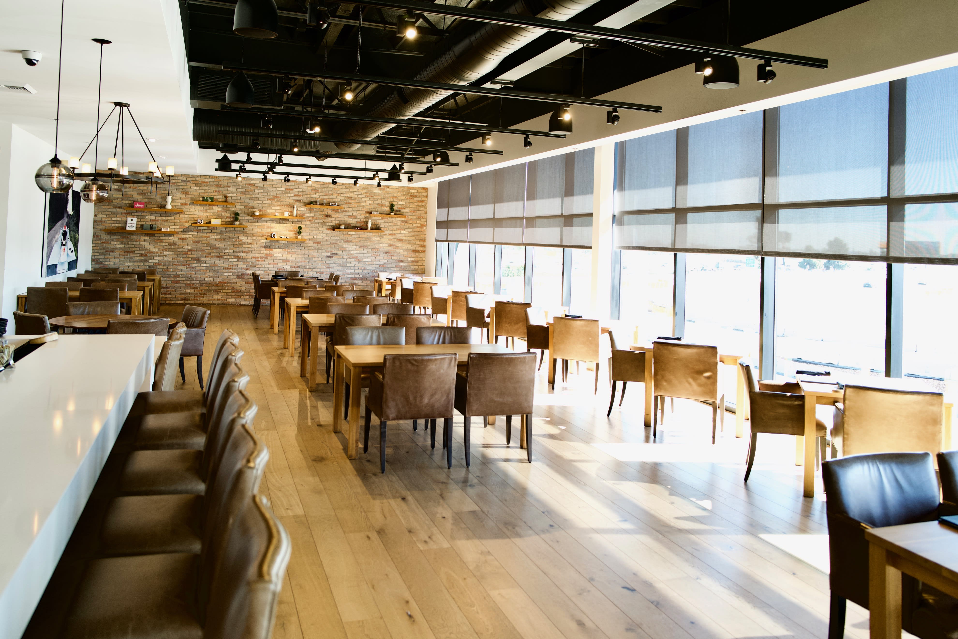 interior of the Porsche Experience Center in Los Angeles