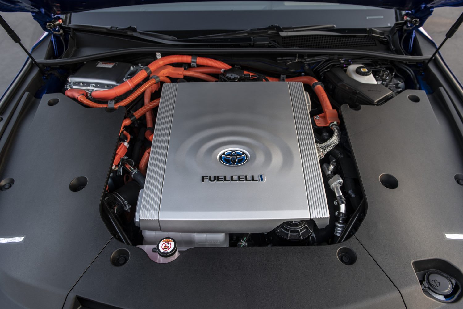 engine bay of the Toyota Mirai