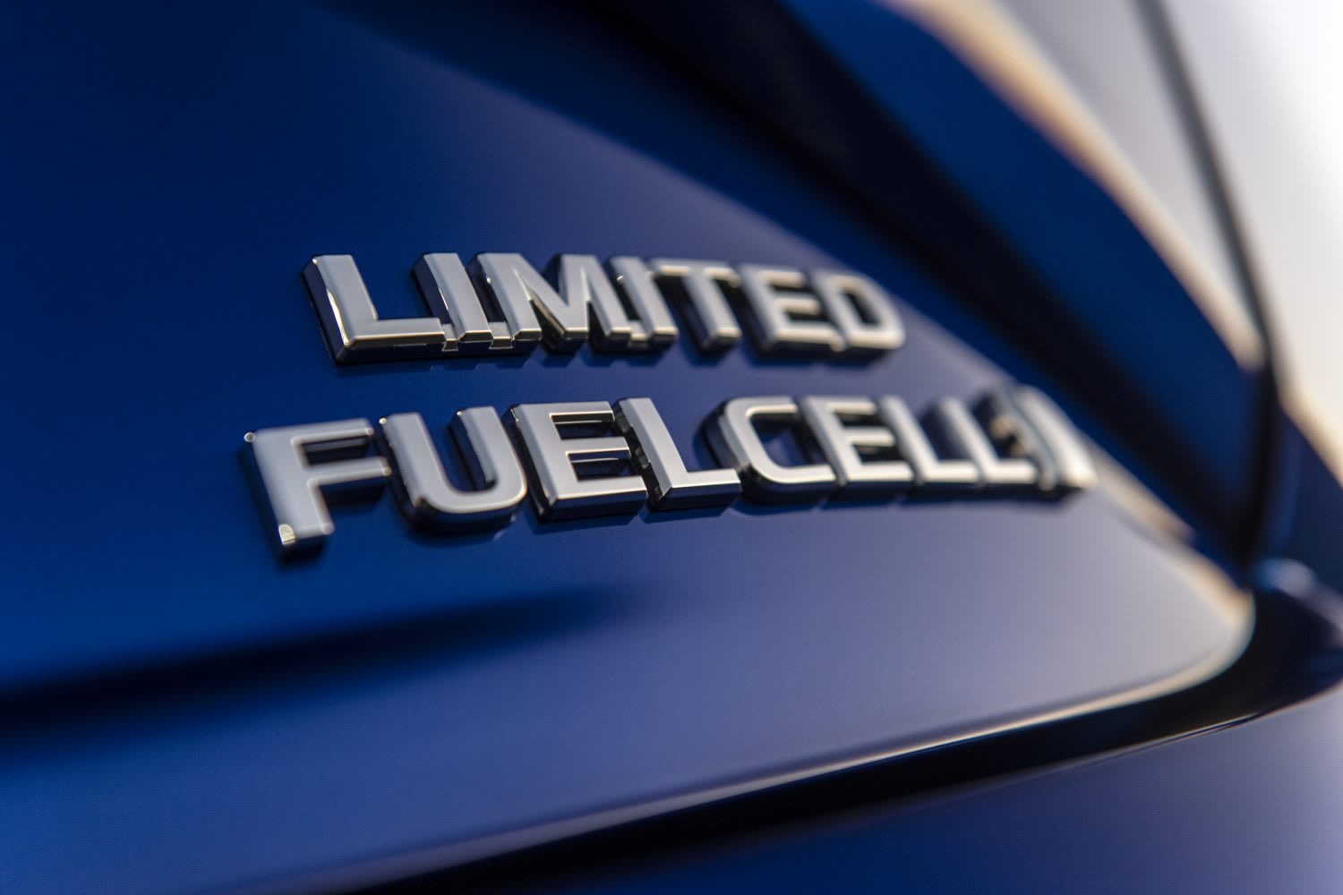 2021 Toyota Mirai Limited rear badging.