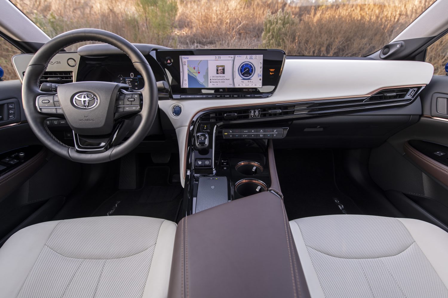 The interior of the 2021 Toyota Mirai
