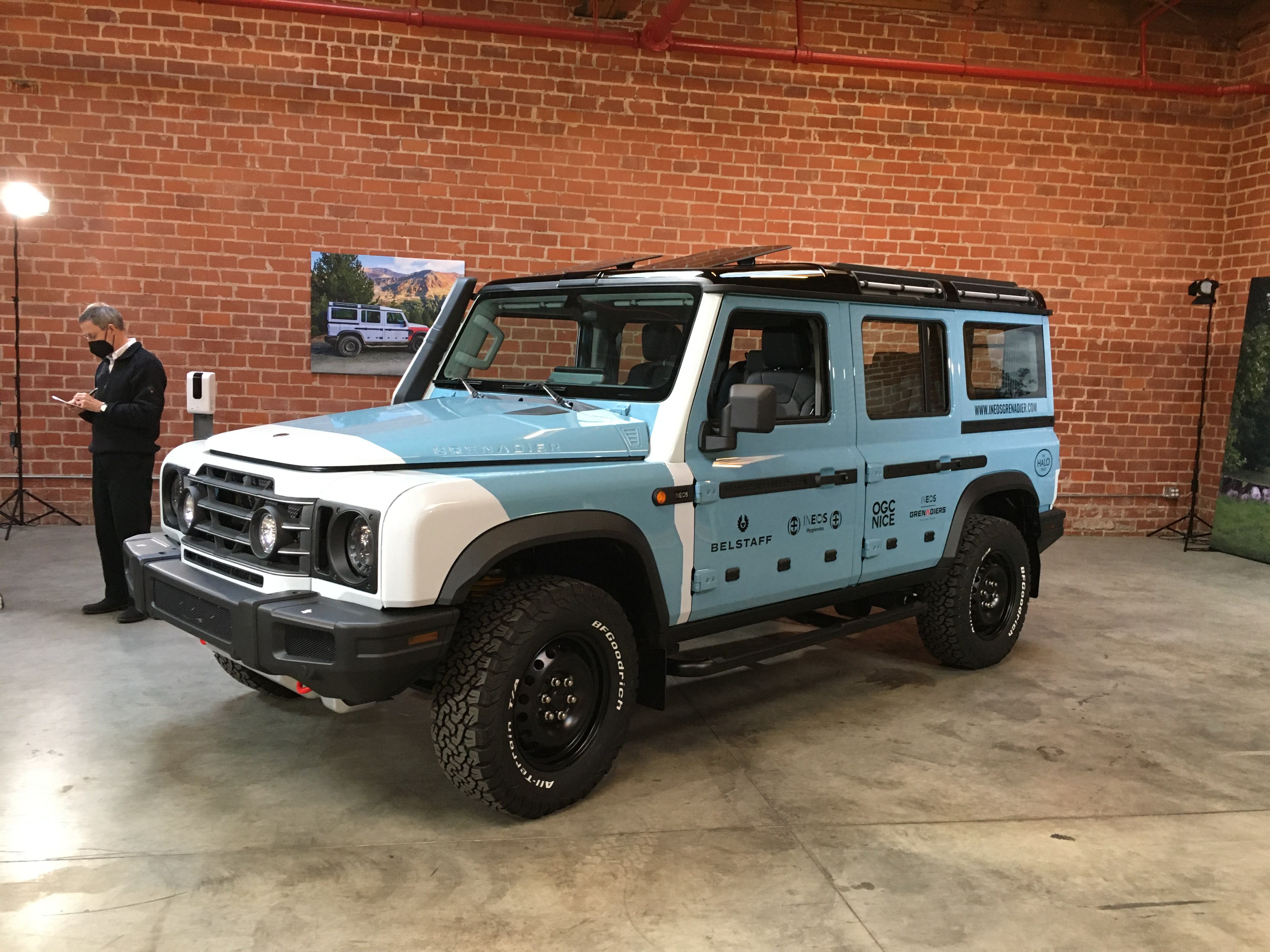 The 2023 INEOS Grenadier at the press event in Los Angeles