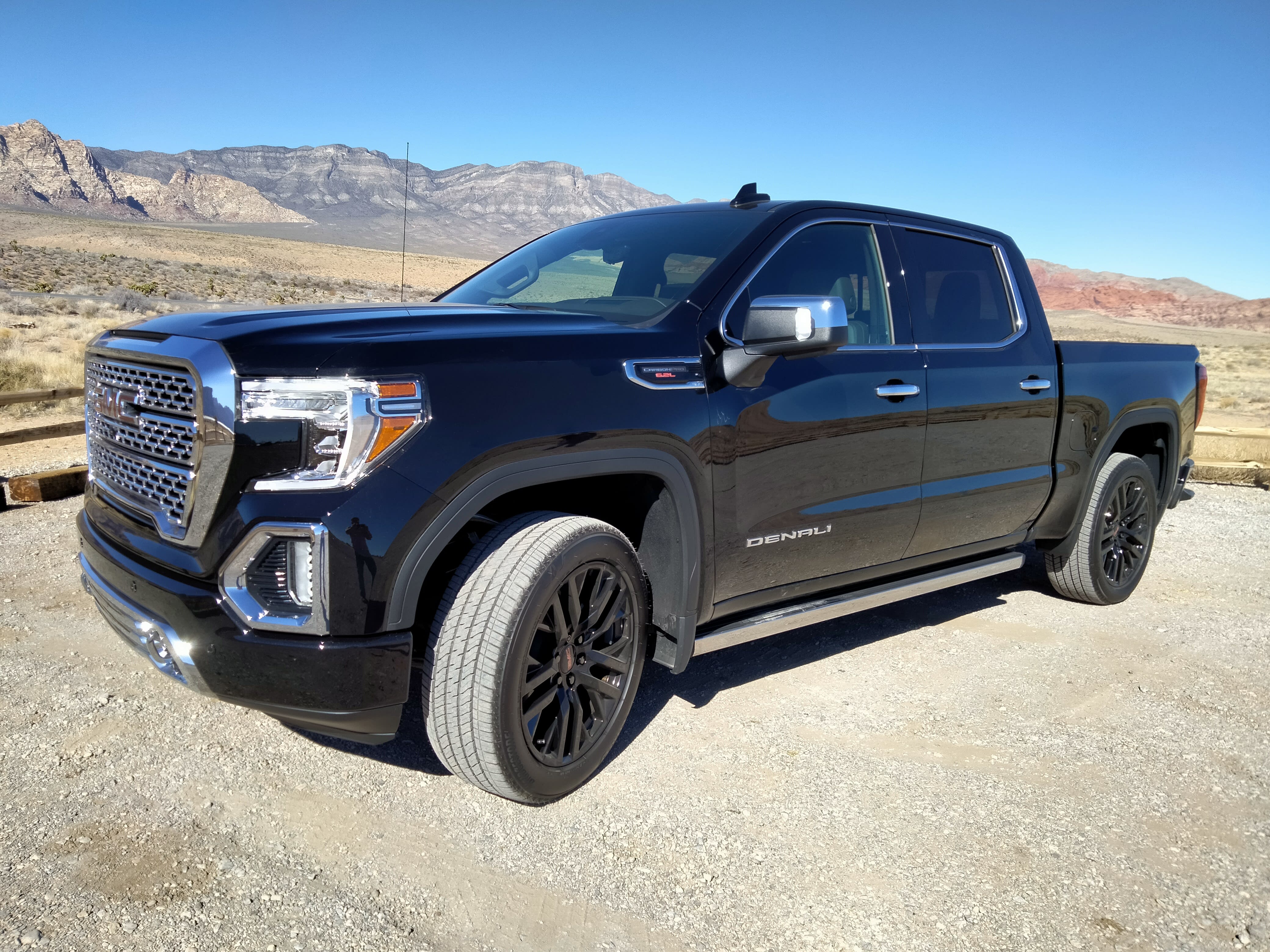 exterior of a black 2022 GMC Sierra 1500 Denali